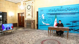 تصاویر  مراسم امضای توافق نامه احداث خط آهن رشت _ آستارا