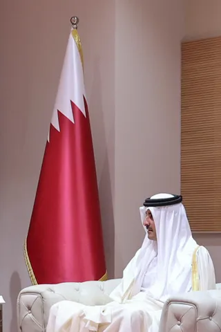 دیدار امیر قطر با رئیس جمهور