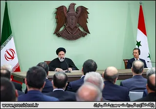 تصاویر نشست مطبوعاتی روسای جمهور ایران و سوریه و امضاء اسناد همکاری بین دو کشور