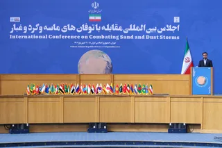 تصاویر اجلاس بین المللی مقابله با توفان های ماسه و گرد و غبار