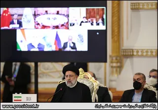 سخنرانی آیت الله رئیسی در اجلاس سران سازمان همکاری شانگهای
