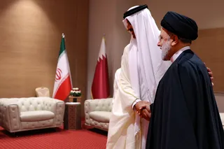 دیدار امیر قطر با رئیس جمهور