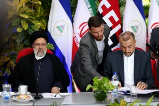 تصاویر نشست امضای اسناد همکاری و مصاحبه مطبوعاتی روسای جمهور ایران و نیکاراگوئه