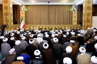 تصاویر نشست با جمعی از علما و روحانیون در حرم عبدالعظیم حسنی