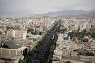 مراسم تشییع پیکر رئیس جمهور شهید و همراهان در مشهد