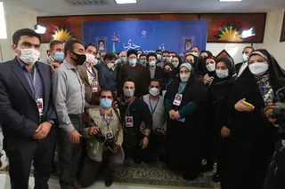 تصاویر رئیس جمهور در نشست خبری استان لرستان