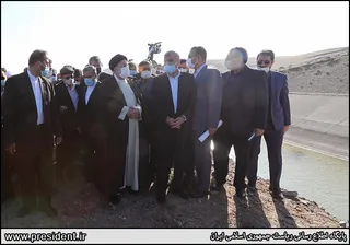 تصاویربازدید رئیس جمهور از طرح شبکه آبیاری و زهکشی خداآفرین