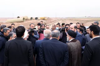 تصاویر بازدید رئیس جمهور از پروژه های خط انتقال پساب بهداشتی و کمربندی جنوبی پاکدشت