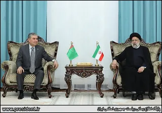 دیدار روسای جمهور ایران و ترکمنستان