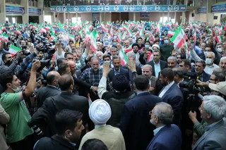 تصاویر سخنرانی در جمع اقشار مختلف مردم خمین