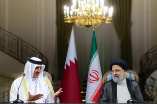 تصاویر نشست مطبوعاتی رئیس جمهور با امیر قطر