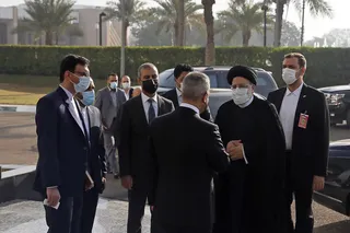 استقبال رسمی رئیس شورای عالی قضایی عراق از آیت الله رئیسی
