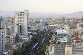 مراسم تشییع پیکر رئیس جمهور شهید و همراهان در مشهد