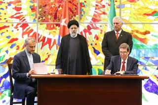 تصاویر امضای اسناد همکاری میان ایران و کوبا