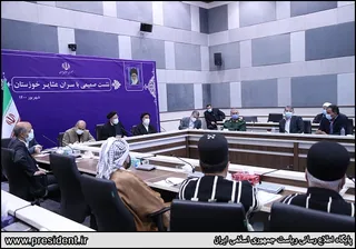 تصاویر نشست صمیمی رییس جمهور با سران عشایر خوزستان