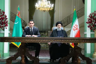 تصاویر نشست مطبوعاتی روسای جمهور ایران و ترکمنستان و امضاء اسناد همکاری بین دو کشور