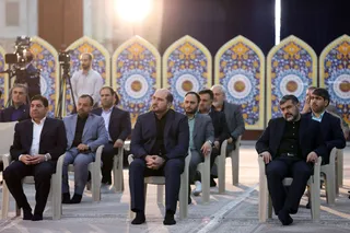 تصاویر تجدید میثاق رئیس جمهور و اعضای هیئت دولت با آرمان‌های امام راحل و شهدای انقلاب اسلامی