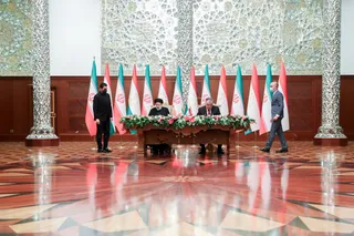 دیدار دوجانبه روسای جمهور ایران و تاجیکستان
