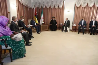 تصاویردیدار روسای جمهور ایران و موزامبیک