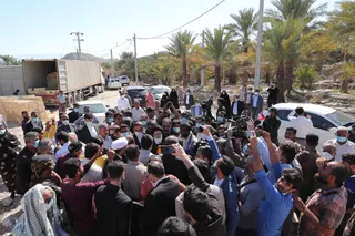 تصاویر  بازدید از روستای زلزله زده گیشان غربی