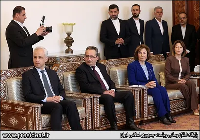 تصاویر دیدار و گفتگوی روسای جمهور ایران و سوریه