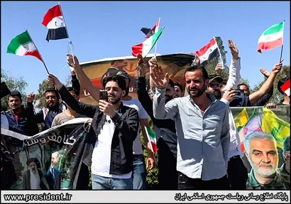 تصاویر استقبال جمعی از شهروندان سوری از آیت‌الله رئیسی