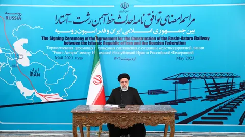 فیلم مراسم امضای توافق نامه احداث خط آهن رشت _ آستارا