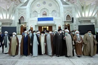 تصاویر مراسم تجدید میثاق اعضای مجلس خبرگان رهبری با امام راحل