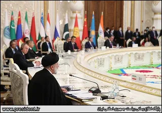 سخنرانی آیت الله رئیسی در اجلاس سران سازمان همکاری شانگهای