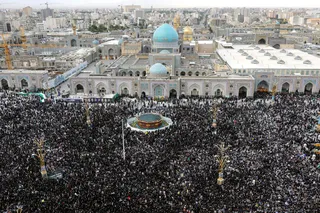 مراسم تشییع پیکر رئیس جمهور شهید و همراهان در مشهد