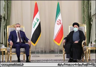 تصاویر استقبال رسمی آیت الله رئیسی از نخست وزیر عراق