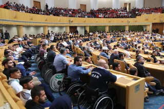 تصاویر مراسم تجلیل از مدال آوران و قهرمانان ورزشی