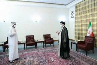 تصاویر دیدار دکتر رئیسی با وزیر خارجه قطر