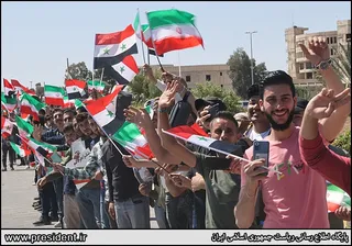 تصاویر استقبال جمعی از شهروندان سوری از آیت‌الله رئیسی