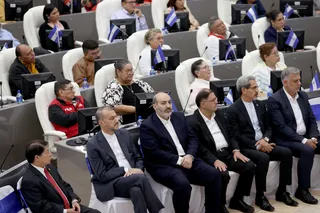تصاویر سخنرانی در جمع نمایندگان مجلس ملی نیکاراگوئه