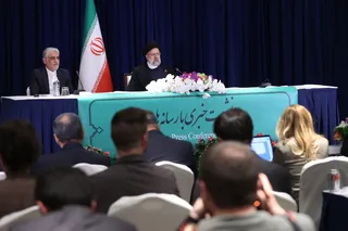 تصاویر نشست خبری رئیس جمهور با رسانه‌های بین‌المللی در نیویورک