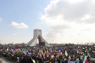 تصاویر سخنرانی در اجتماع باشکوه راهپیمایان ۲۲ بهمن ۱۴۰۱
