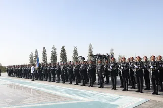 تصاویر مراسم استقبال رسمی از آیت الله رئیسی توسط رئیس جمهور ازبکستان