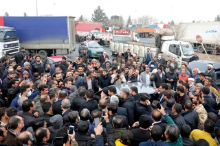 تصاویر بازدید و گفتگو با کامیون‌داران پایانه باربری بهارستان