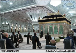 تصاویرمراسم تجدید میثاق اعضای هیات دولت با آرمانهای امام خمینی (ره)