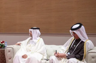 دیدار امیر قطر با رئیس جمهور