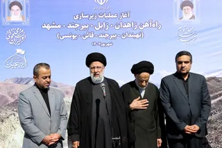 تصاویر آغاز عملیات زیرسازی خط‌آهن نهبندان، بیرجند، قاین، یونسی