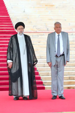 استقبال رسمی از سوی رئیس جمهور سریلانکا