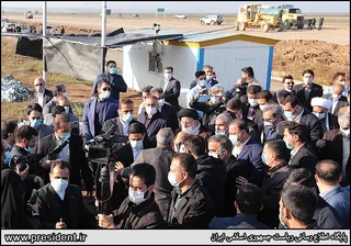 تصاویر بازدید رئیس جمهور از پروژه باند دوم جاده پارس آباد - اردبیل و مجموعه گلخانه
