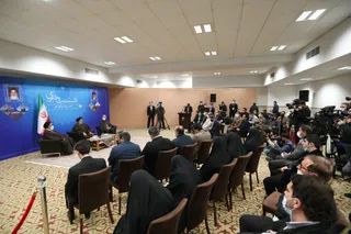 تصاویر نشست خبری رئیس جمهور در سفر به استان قم