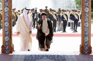 تصاویر استقبال رسمی رئیس جمهور از امیر قطر
