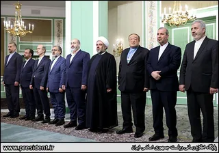 تصاویر نشست مطبوعاتی روسای جمهور ایران و عراق