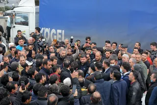 تصاویر بازدید و گفتگو با کامیون‌داران پایانه باربری بهارستان