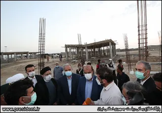 تصاویر بازدید رئیس جمهور از پروژه ساخت هزار واحد مسکونی برای حاشیه نشینان چابهار