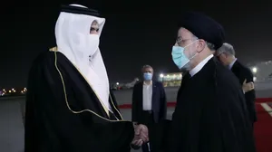 تصاویر بدرقه رئیس جمهور در فرودگاه دوحه قطر